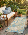 Seaside Blooms Collection Area Rug -  Shalimar Runner Soft Blue  lifestyle 73