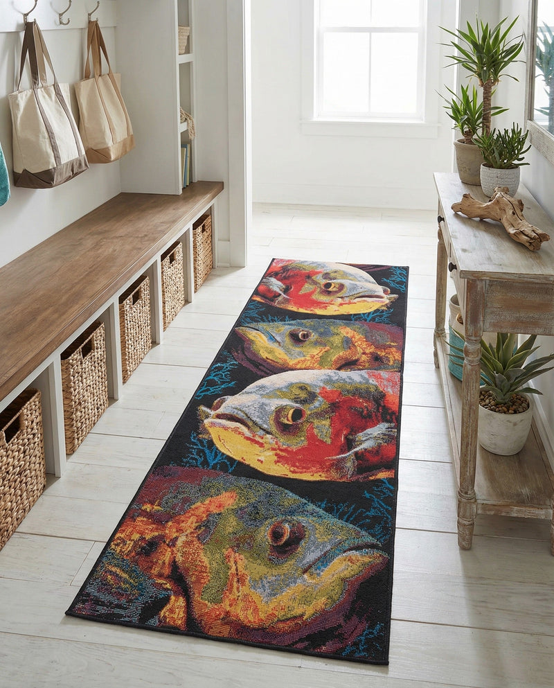 Seaside Haven Rugs Collection Area Rug -  Harbor Runner Multi  lifestyle 73