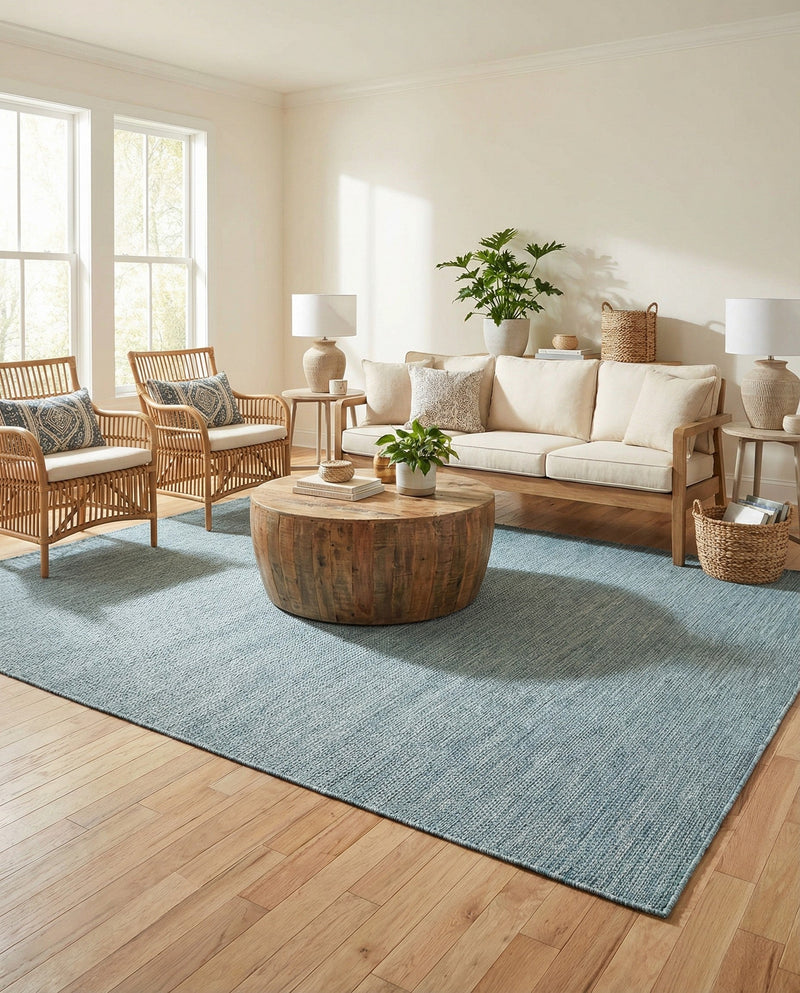 Seaside Serenity Collection Area Rug - Veranda (Aquamarine) Rectangle Aquamarine  lifestyle 16