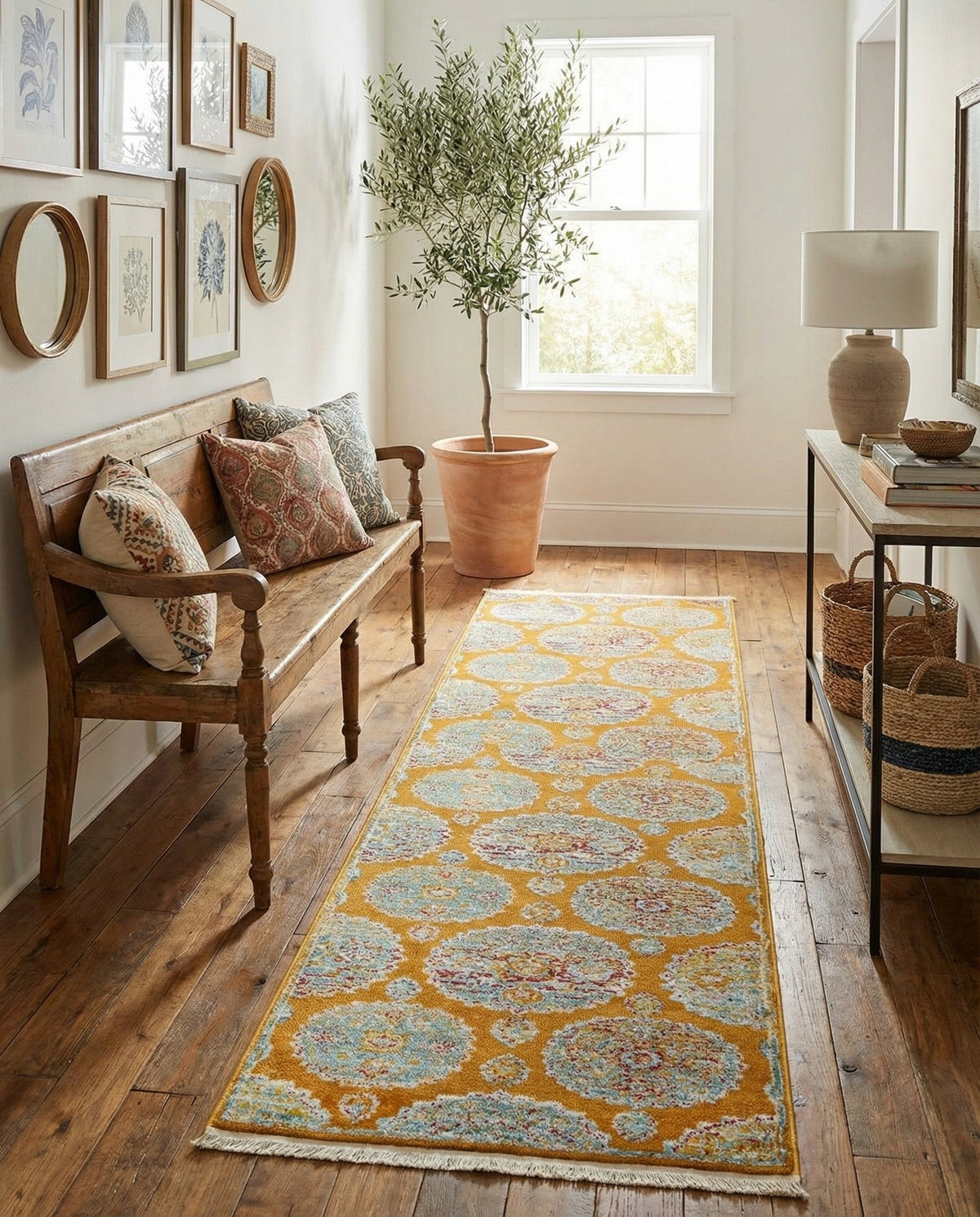 Arcadia Rugs Collection Area Rug -  Atlantis (Orange) Runner Orange  lifestyle 81