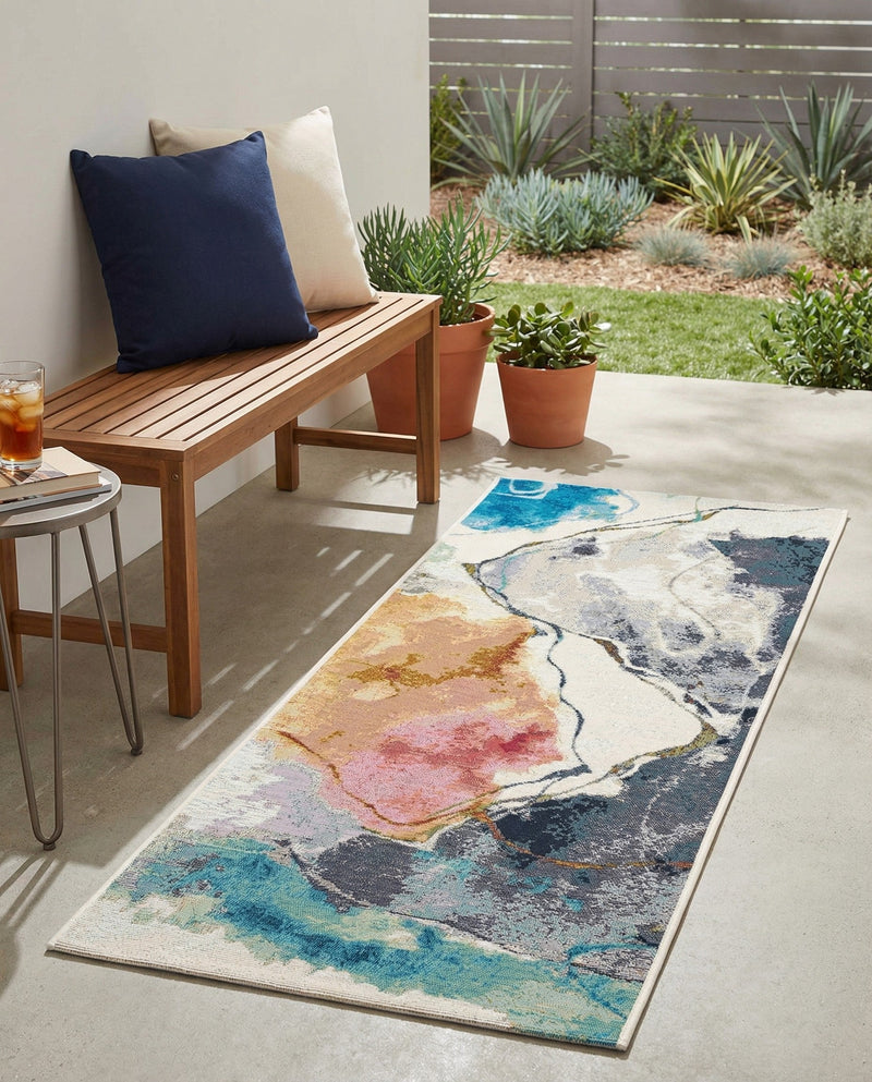 Urban Terrace Collection Area Rug -  Arbor Runner Multi  lifestyle 62