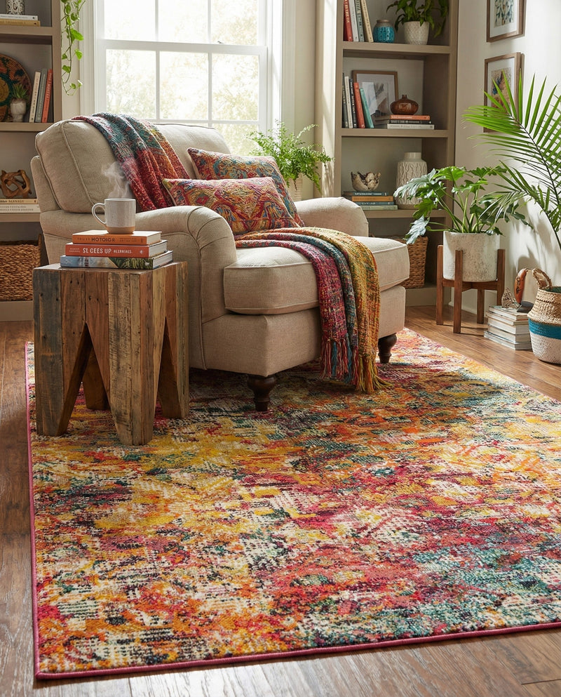 Colorburst Oasis Collection Area Rug -  Azura Rectangle Multi  lifestyle 15