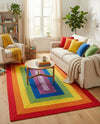 Sunset Isle Wool Braids Collection Area Rug - Paradise Rectangle Multi  lifestyle 9