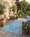 Patio Heritage Collection Area Rug -  Charleston (Light Aqua) Rectangle Light Aqua  lifestyle 21