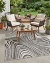 Urban Terrace Collection Area Rug - Soho Rectangle Charcoal Ivory  lifestyle 37