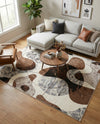 Urban Terrace Collection Area Rug -  Garden Rectangle Brown and White  lifestyle 8