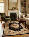 Versailles Elegance Collection Area Rug -  Vincennes Rectangle Black  lifestyle 50
