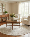 Savannah Elegance Collection Area Rug - Augusta (Ivory) Round Ivory  lifestyle 39