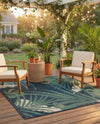 Coastal Terrace Collection Area Rug -  Anchor Square Navy Blue  lifestyle 68