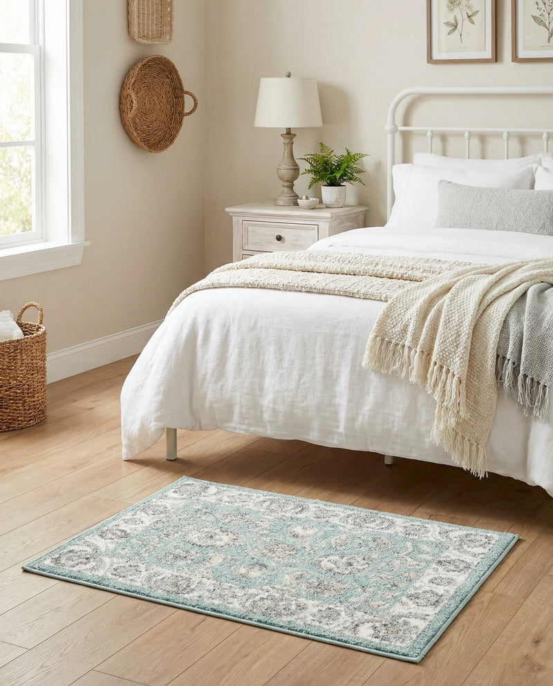 Adriana Terrace Collection Area Rug -  Positano (Aqua) Rectangle Aqua  lifestyle 25