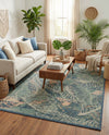 Coastal Terrace Collection Area Rug -  Driftwood Rectangle Blue  lifestyle 57