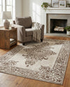 Sanctuary Retreat Collection Area Rug - Haven Rectangle Chocolate Brown  lifestyle 21