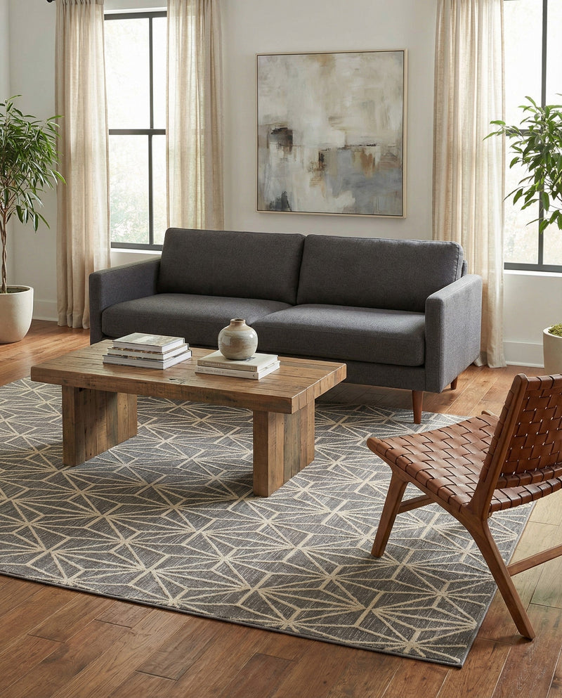 Metro Heights Collection Area Rug -  Hudson Rectangle Gray  lifestyle 29