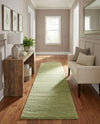Solid Shag Seaside Collection Area Rug - Azure Cove (Light Green) Runner Light Green  lifestyle 36