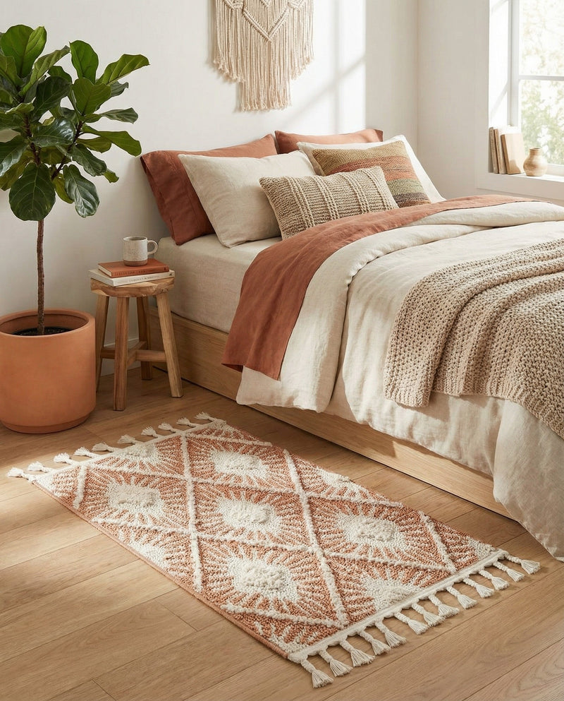 Sahara Chic Collection Area Rug - Marrakech Rectangle Rust Red  lifestyle 22