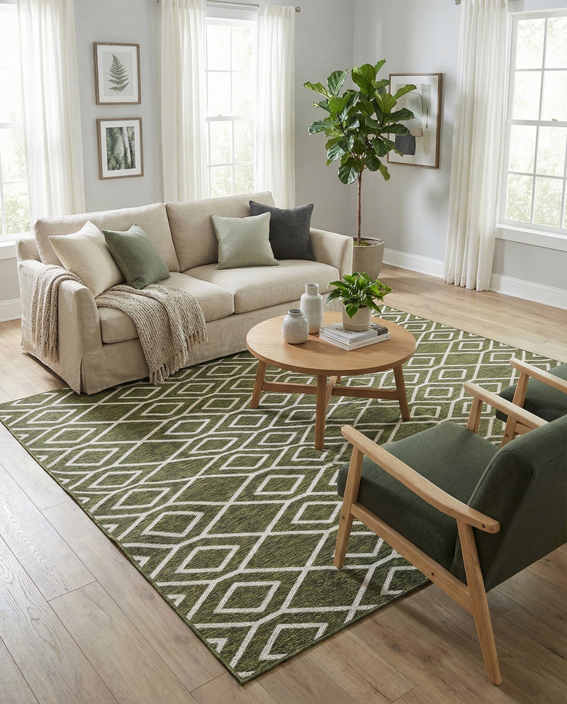 Urban Oasis Rugs Collection Area Rug -  Boulevard (Green) Rectangle Green  lifestyle 5