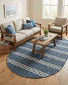 Urban Oasis Rugs Collection Area Rug -  District (Blue) Oval Blue  lifestyle 28