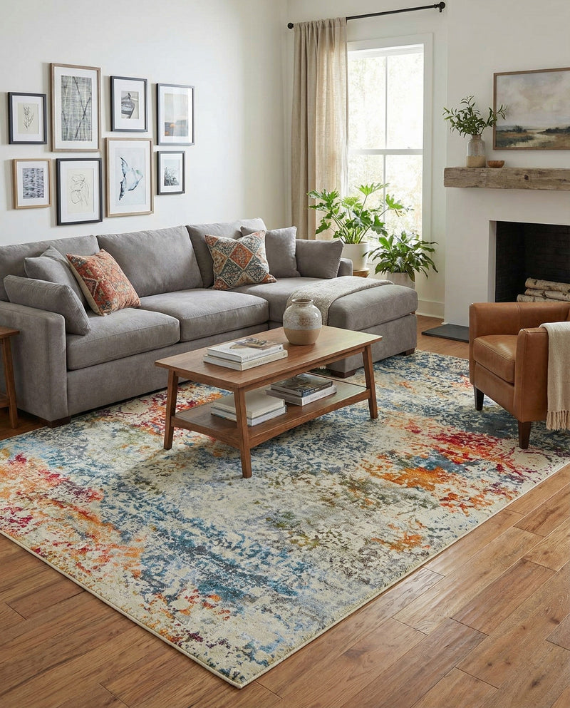 Caribbean Breeze Collection Area Rug -  Isla Rectangle Cream  lifestyle 4