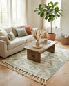 Sonoran Collection Area Rug - BellRock Rectangle Aquamarine and White  lifestyle 13