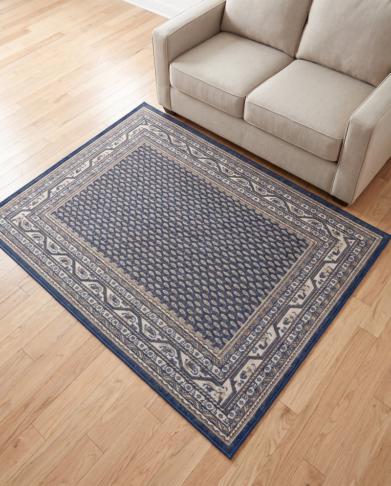 Soho Elegance Collection Area Rug -  Mercer (Blue) Rectangle Blue  lifestyle 20