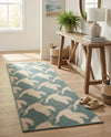 Seaside Haven Rugs Collection Area Rug -  Pelican Runner Stone Blue  lifestyle 50