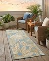 Seaside Blooms Collection Area Rug -  Shalimar Runner Soft Blue  lifestyle 56