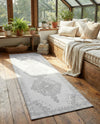 Heritage Elegance Collection Area Rug -  Winterthur (white Gray) Runner white Gray  lifestyle 55