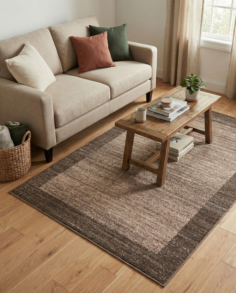 Studio Haven Collection Area Rug -  Conservatory (Light Brown) Rectangle Light Brown  lifestyle 8