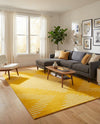 Seychelles Stripes Collection Area Rug - Mahe (Yellow) Rectangle Yellow  lifestyle 7