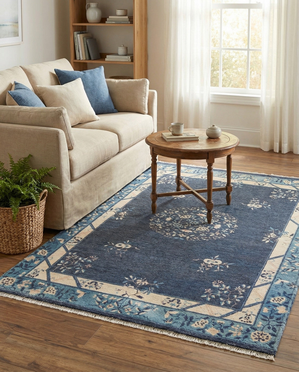 Bazaar Chic Collection Area Rug -  Ouarzazate Rectangle Navy Blue  lifestyle 7