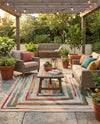 Outdoor Marrakesh Collection Area Rug -  Ouarzazate Rectangle Multi Beige  lifestyle 19