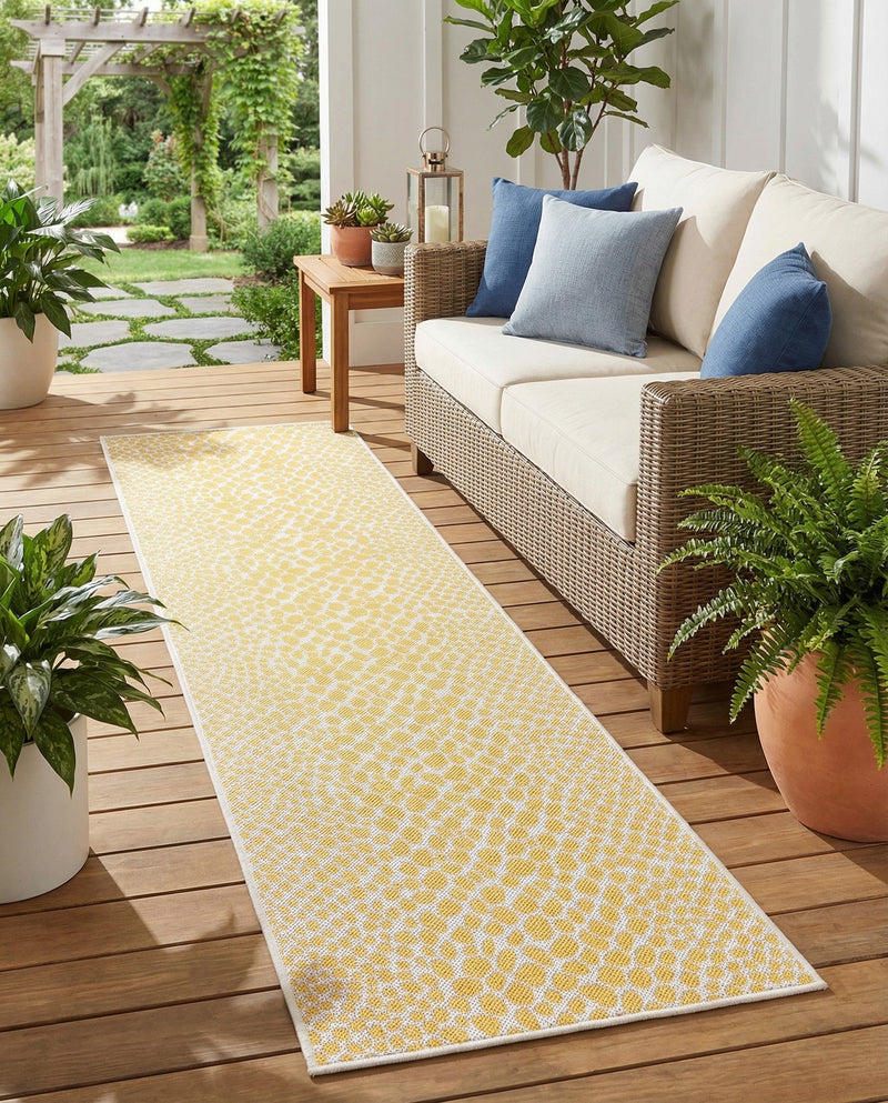 Urban Oasis Rugs Collection Area Rug -  Terrace (Yellow Ivory) Runner Yellow Ivory  lifestyle 18