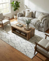 Garden Maze Retreat Collection Area Rug -  Greenbower Rectangle White  lifestyle 26