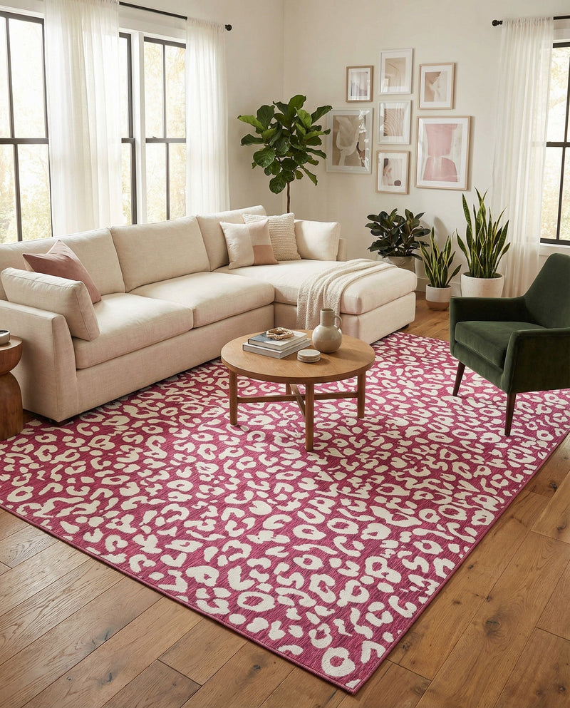 Savannah Escape Collection Area Rug -  Amazon (Magenta) Rectangle Magenta  lifestyle 17