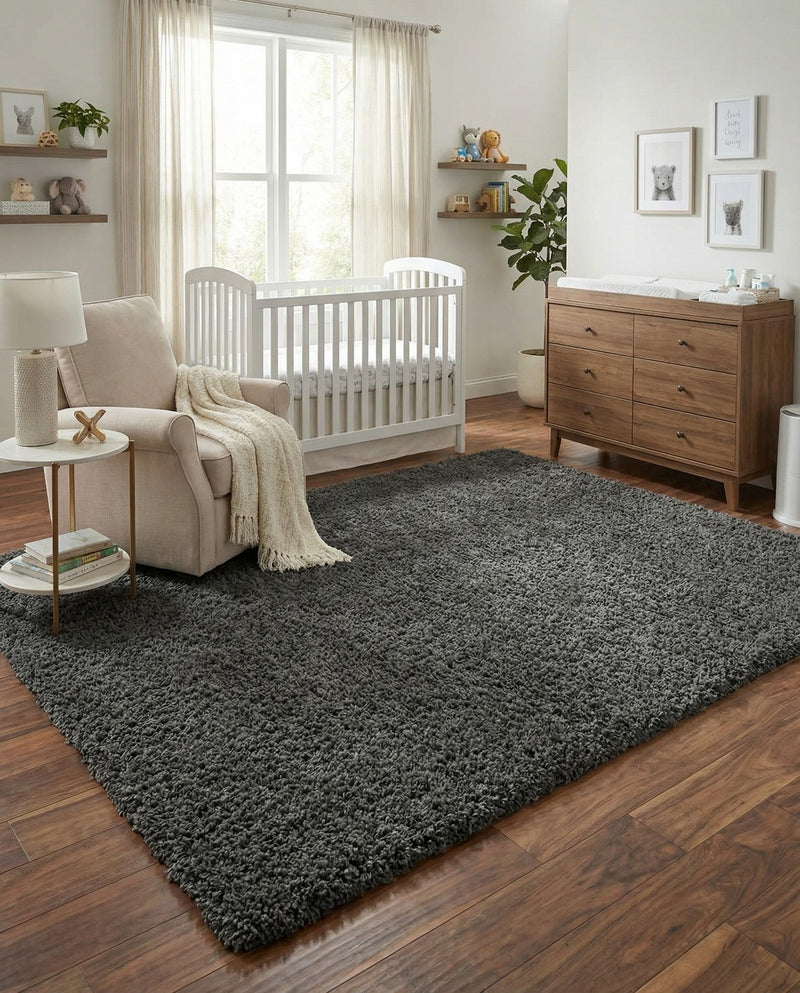 Plush Oasis Collection Area Rug - Serenity (Graphite Gray) Rectangle Graphite Gray  lifestyle 10