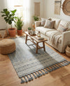 Sustainable Nomad Terrace Collection Area Rug - Reef Rectangle Cool Gray  lifestyle 33