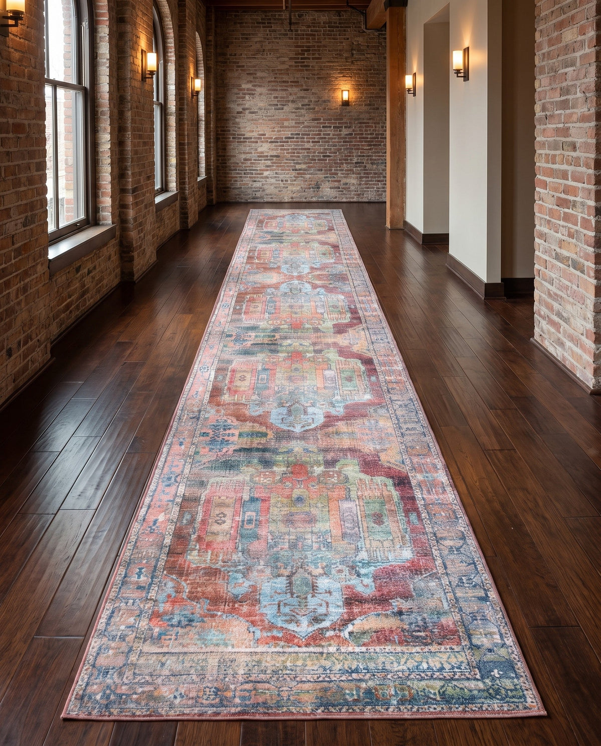 Zahara Oasis Collection Area Rug - Sahara Runner Multi  lifestyle 144