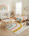 Wonder Tykes Collection Area Rug -  Illusion Rectangle Ivory  lifestyle 17