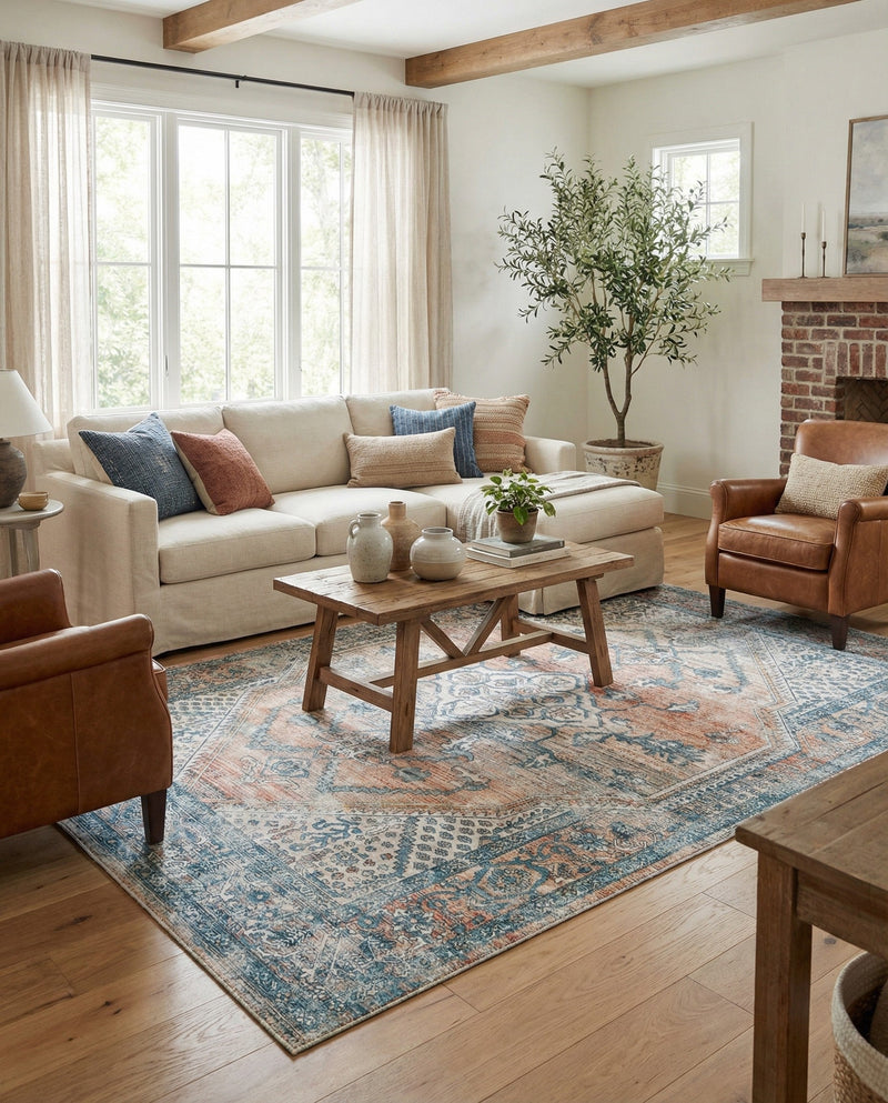 Coastal Haven Collection Area Rug -  Marina Rectangle Multi  lifestyle 36
