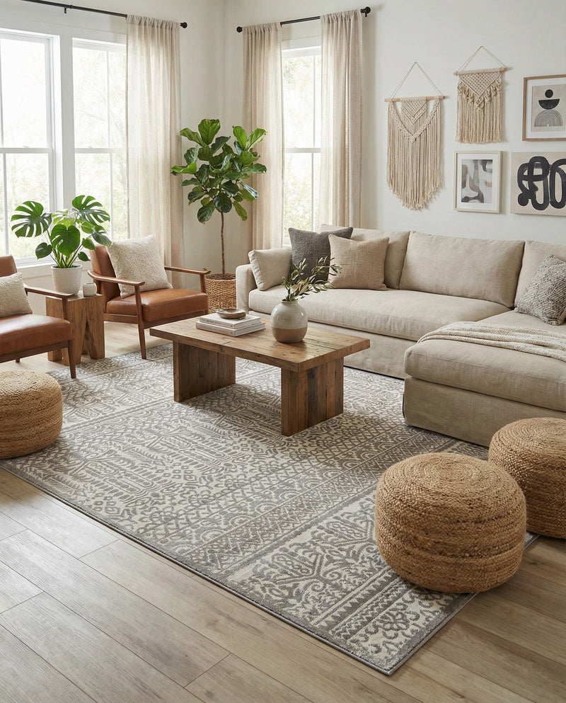 Metro Heights Collection Area Rug -  Chelsea Rectangle Gray  lifestyle 26
