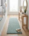Cozy Comfort Shag Collection Area Rug - Haven (Sage Green) Runner Sage Green  lifestyle 43