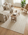 Woven Seaside Jute Collection Area Rug - Savannah (White) Rectangle White  lifestyle 5