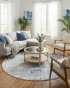 Aegean Elegance Washables Collection Area Rug -  Paros Round Ivory Gray  lifestyle 27