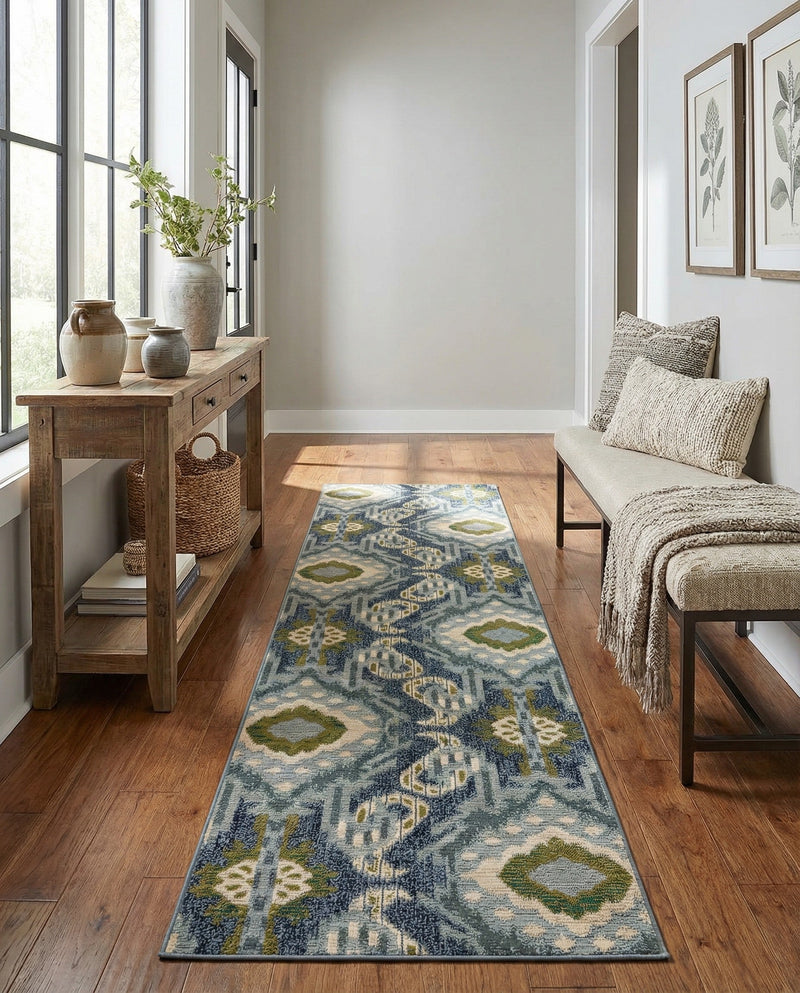 Urban Terrace Collection Area Rug -  Vista Runner Blue  lifestyle 59