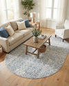 Coastal Haven Collection Area Rug -  Shoreline Oval Gray  lifestyle 74