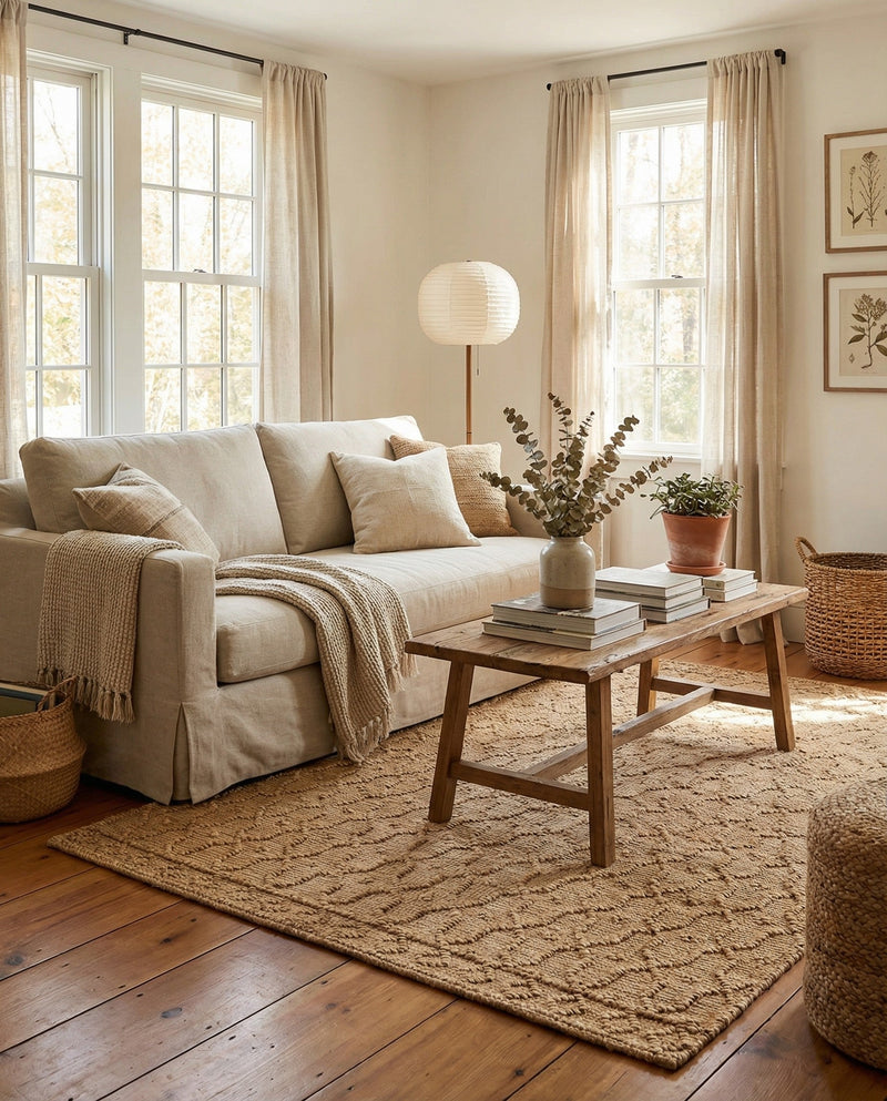 Savannah Weave Collection Area Rug - Serengeti Rectangle Natural  lifestyle 53
