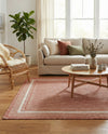 Terrace Fringe Collection Area Rug - Veranda (Rust Red) Rectangle Rust Red  lifestyle 13