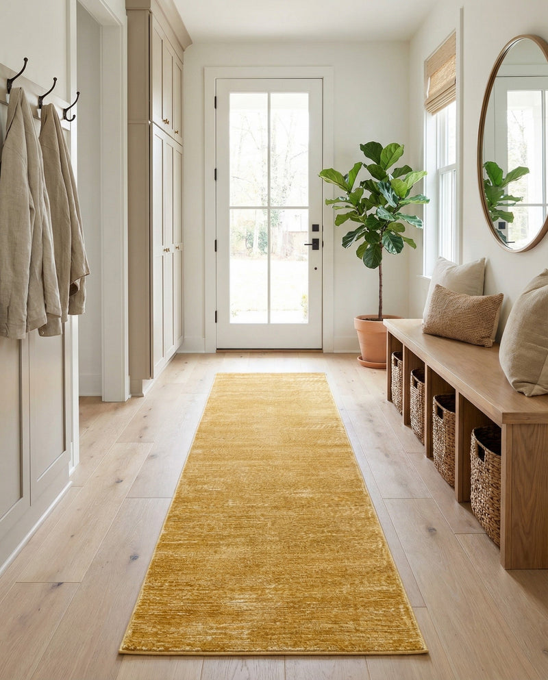 Bloomsbury Elegance Collection Area Rug -  Kensington (Yellow) Runner Yellow  lifestyle 50