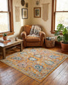 Seville Stripes Collection Area Rug -  Cordoba (Yellow) Square Yellow  lifestyle 25