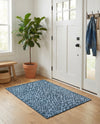 Aegean Elegance Washables Collection Area Rug -  Mykonos Rectangle Navy Blue  lifestyle 44